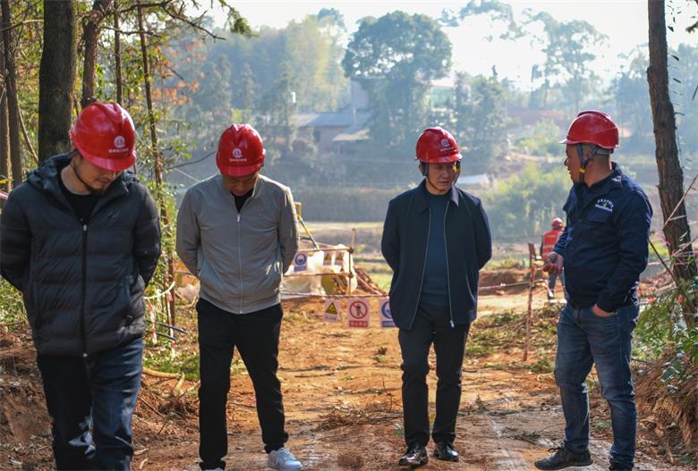 公司领导考察“湖南湘潭锦石220千伏输电工程”施工进展情况